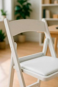 Pakiet 4 skadanych krzese Gala z poduszk z efektem drewna