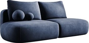 Sofa BLOOM Kanapa z funkcja spania i pojemnikiem w tkaninie CLOUD 79 kolor NIEBIESKI