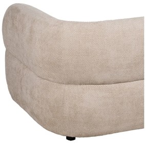 Beżowa sofa z tkaniny szenilowej prawostronna 151 cm Minimal – Ixia