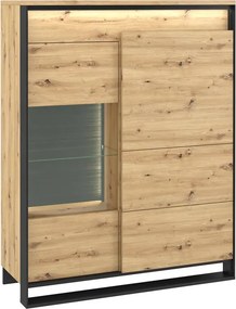 Niska witryna w stylu industrialnym dąb artisan - QA C3-S47