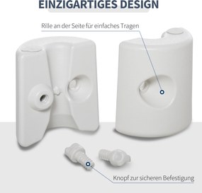 Outsunny 4 x obciążniki, stojak na pawilon, namiot stabilizujący, 24 x wysokość 25 cm