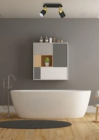 Czarno-złota podwójna lampa sufitowa - K473-Fiorenzo