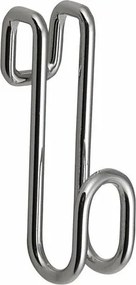 AQUALINE 37020 wieszak na zasłonę prysznicową, srebrny