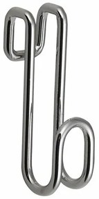 AQUALINE 37020 wieszak na zasłonę prysznicową, srebrny