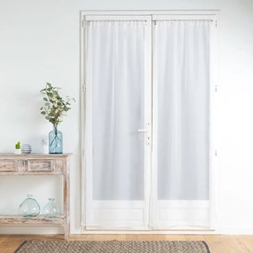 Białe firanki z mikrosatyny zestaw 2 szt. 70x200 cm Voiline – douceur d'intérieur