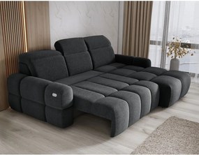 Narożnik MATEO S Wolnostojący Prawostronny Tkanina Memphis 20 kolor Antracytowy WERSAL