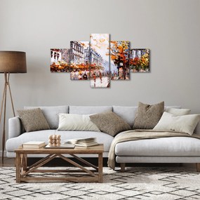 Obraz - Życie w mieście (125x70 cm)