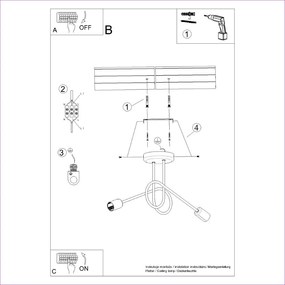 Biała lampa sufitowa 18x57 cm Opulent – Nice Lamps