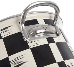 Orion Emaliowany garnek Szachownica Lem, 6,5 l,średnica 26 cm