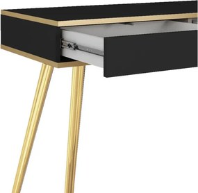 ORIANA Toaletka T 102 czarna | nogi złote