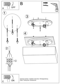 Biała lampa sufitowa 25x25 cm Mitra – Nice Lamps