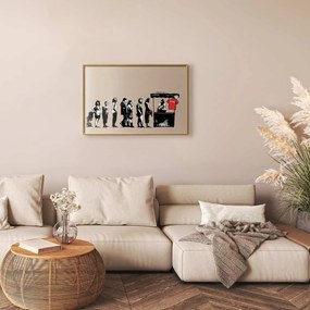 Plakat Zniszczyć kapitalizm 30x21 cm z ramą złotą bez marginesu ARTGEIST B