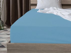 PrzytulneMieszkanie.pl Prześcieradło jersey EXCLUSIVE jasnoniebieskie 90 x 200 cm