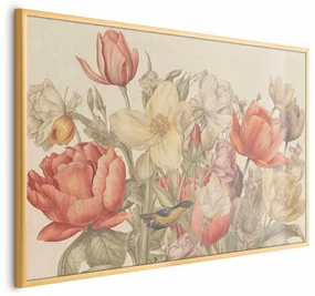 Plakat Bukiet 90x60 cm z ramą złotą bez marginesu ARTGEIST B
