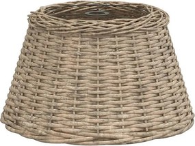 Klosz na plafon z plecionki z wikliny w kolorze brązowym Ø50x30 cm dla naturalnego akcentu w Twoim wnętrzu