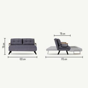 Sofa rozkładana Sando 2 Grey