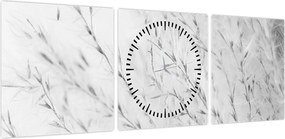 Obraz - Trawa pampasowa N⁰2 (z zegarem) (90x30 cm)