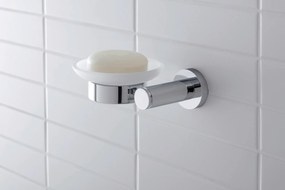 Duravit D-Code mydelniczka Ø10 cm na 1 mydłoChrom – lewostronny