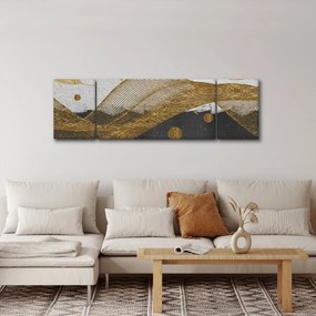 Obraz - Złote piórka (170x50 cm)