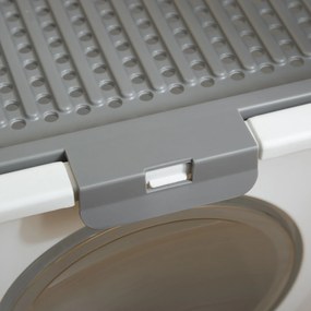 PawHut Kuweta dla kota z pokrywą i łopatką Higieniczna i łatwa w czyszczeniu Biała | Aosom PL