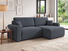 Rozkładana dwustronna sofa narożna w kształcie L NORDEN PAROS 250x140 cm, ciemnoszara