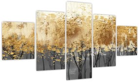 Obraz - Złote drzewa (125x70 cm)