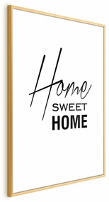 Plakat Home 29,7x42 cm z ramą złotą z marginesem ARTGEIST B