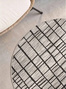 Czarny/kremowy okrągły dywan odpowiedni na zewnątrz ø 160 cm Haringey Crouch – Ted Baker