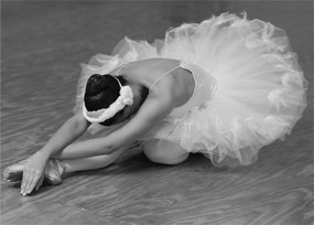 Obraz - Balerina, czarno-biały (70x50 cm)