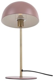 Różowa lampa stołowa z detalami w kolorze złota Leitmotiv Bonnet