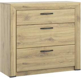 Komoda z Szufladami Drewniana do Salonu COVE 96 cm Dąb navarra Loft