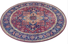 Dywan klasyczny orientalny Asmar śliwkowo-czerwony koło 160 cm x 160 cm