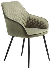 Aksamitne krzesło w kolorze khaki Milton – Unique Furniture