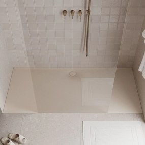 Massi Brodzik z konglomeratu prostokątny 200 x 90 cm beżowy matowy/błyszczący RONA XXL |Różne rozmiary | Różne kolory