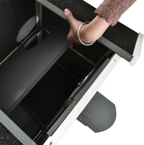 Pawhut Domek dla Kota Ogrodowy 2-poziomowy Dach Asfaltowy Drewno Szary Przestronny | Aosom PL