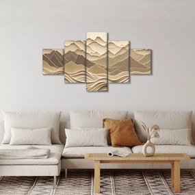 Obraz - 3D linie gór (125x70 cm)
