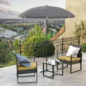 Parasol SOLARA, Ø160 cm, szara SongmicsHome