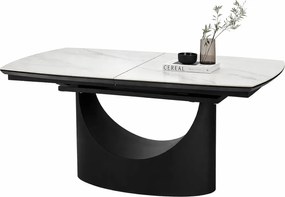 Duży rozkładany stół z blatem imitującym marmur T0-C81