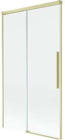 Mexen Rox parawan nawannowy 2-skrzydłowy rozsuwany 100 x 150 cm, transparent, złoty szczotkowany - 8C9-100-001-55-00