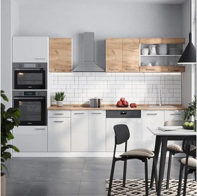 Aneks kuchenny gold power dąb/biały 300x60x81.6 r-line