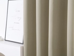 Zasłona OXFORD 140x250 cm, jasnobeżowy Zawieszanie: Metalowe pierścienie