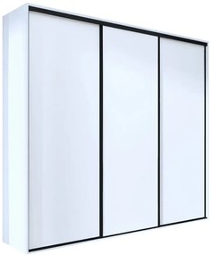 Szafa 3 drzwiowa biała + czarne paski - Estori 5X