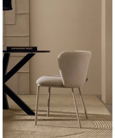 Beżowy tapicerowany fotel jadalniany Ciselia – Kave Home