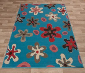 Dywan Kwiatki niebieski 120 cm x 170 cm