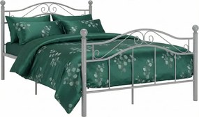 Szare metalowe łóżko w stylu loftowem 120x200 cm K6-M72