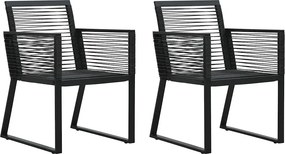 Zestaw dwóch minimalistycznych krzeseł rattanowych do ogrodu B3-Z73