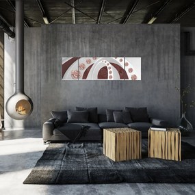Obraz - Chmury 3D z kwiatami (170x50 cm)
