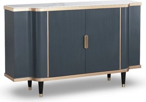 Grafitowa komoda w stylu glamour Stilig ST317