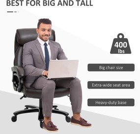 Vinsetto Fotel biurowy obrotowy z regulacją wysokości funkcja przechylania skóra PU brązowy | Aosom PL