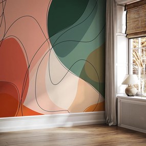 Fototapeta - Abstrakcyjne kolorowe linie (196x136 cm)